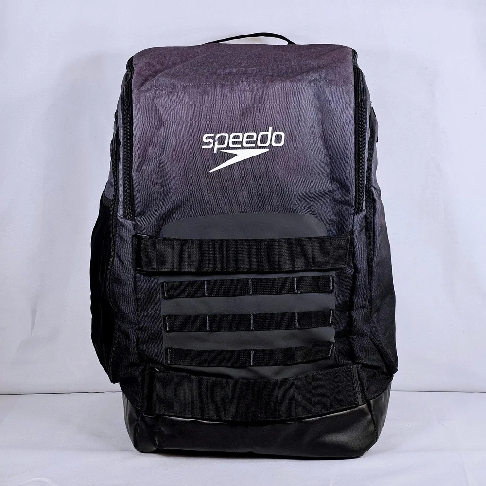 Speedo Team Stereo Backpack Charcoal Black Swim Gear Bag Training Rucksack
